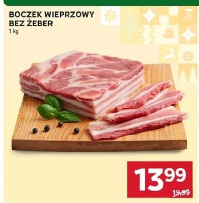 Boczek wieprzowy bez żeber promocja w Stokrotka