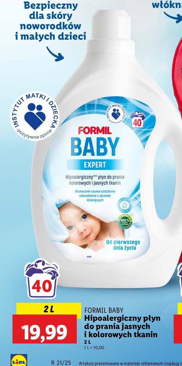 Płyn do prania color Formil expert baby promocja w Lidl