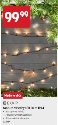 Łańcuch świetlny LED 50 m IP44 promocja w Jula