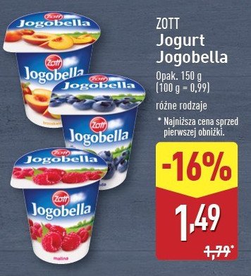 Jogurt malina Jogobella promocja w Aldi