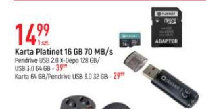 Karta microsd 16 gb Platinet promocja