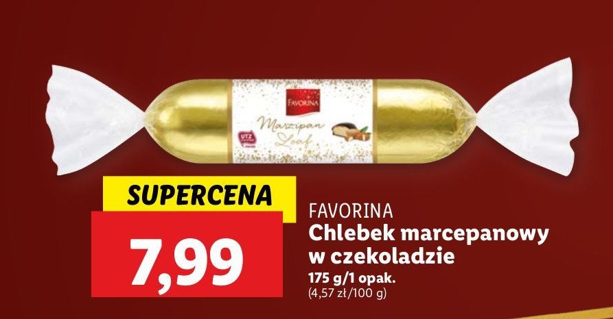 Marcepan w gorzkiej czekoladzie Favorina promocja w Lidl