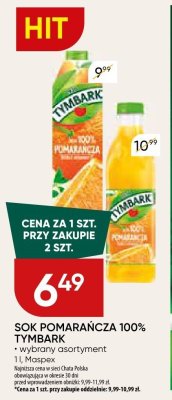 SOK POMARAŃCZA 100% TYMBARK promocja w Chata Polska