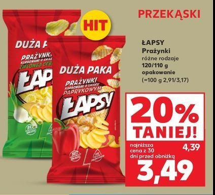 Prażynki zielona cebulka Łapsy promocja