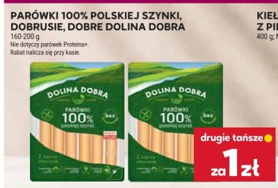 Parówki 100% polskiej szynki Dobrusie lub Dobre promocja w Stokrotka