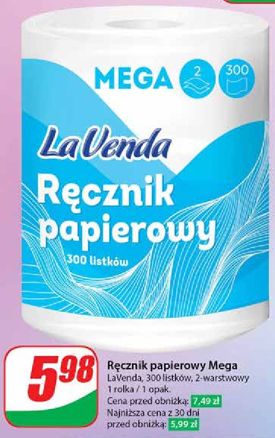 Ręcznik papierowy mega Lavenda promocja w Dino