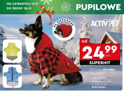 Zimowe ubranko dla pupila  promocja w Biedronka