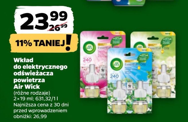 Wkład świeżość letniego poranka Air wick electric essential oils promocja