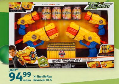 Pistolet x-shot reflex revolver tk-5 Zuru promocja