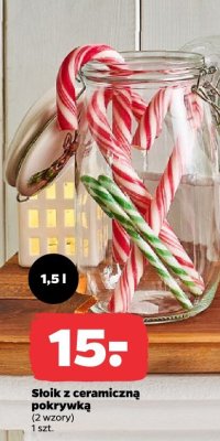 Słoik z ceramiczną pokrywką 1.5 l promocja w Netto