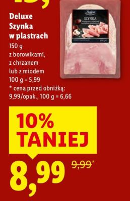 Szynka w plastrach z miodem promocja w Lidl