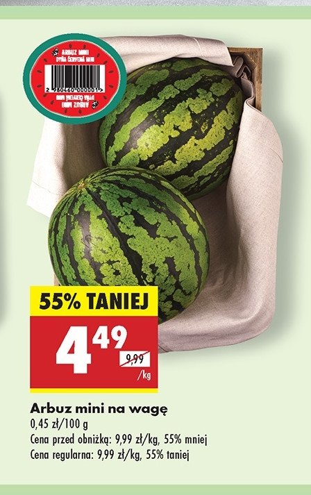 Arbuz mini promocja w Biedronka
