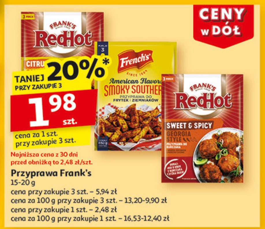 Przyprawa smoky southern French's promocja w Auchan