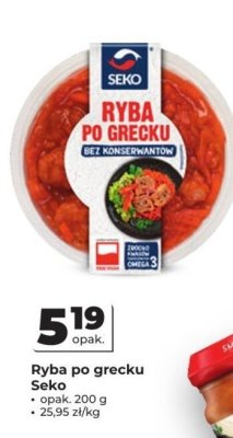Ryba po grecku Seko promocja w Odido