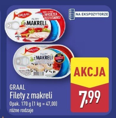 Filety z makreli różne rodzaje promocja w Aldi