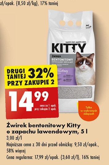 Żwirek bentonitowy Kitty promocja