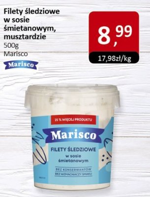 Filety śledziowe w sosie śmietanowym, musztardzie Marisco promocja w Market Point