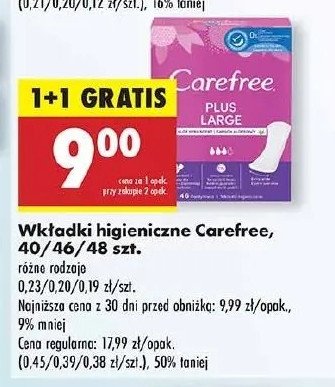 Wkładki large Carefree plus promocja