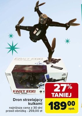 Dron strzelający kulkami promocja w Carrefour