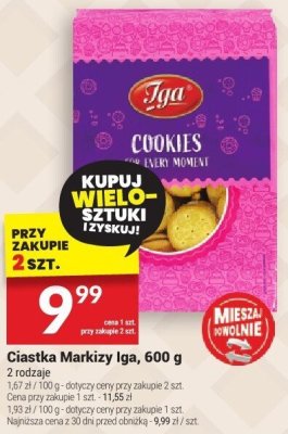 Ciastka Markizy Iga, 600 g, 2 rodzaje promocja w Twój Market
