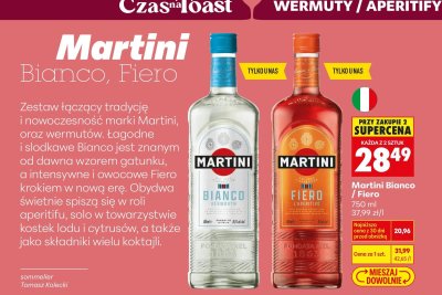 Wermut Martini Bianco promocja w Biedronka
