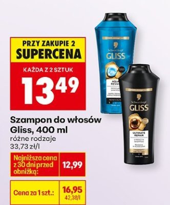 Szampon do włosów Gliss, 400 ml promocja w Biedronka