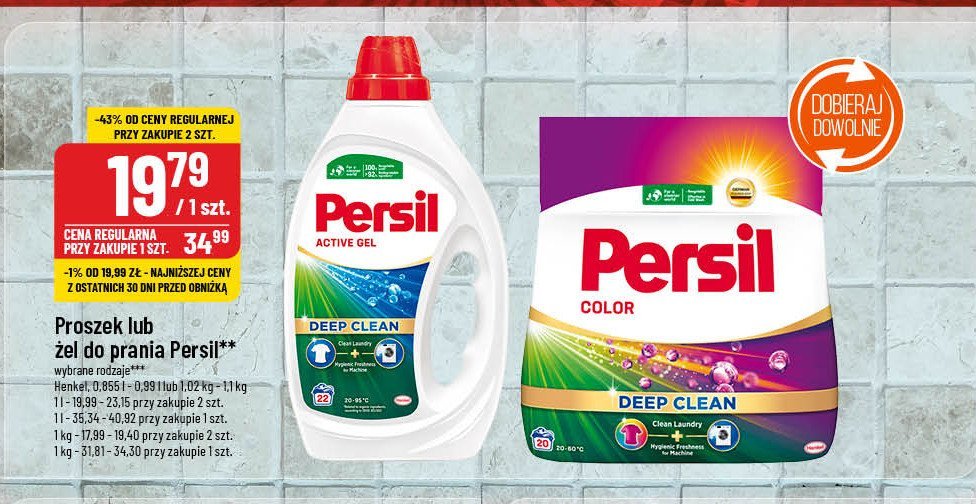 Persil proszek do prania deep clean color promocja