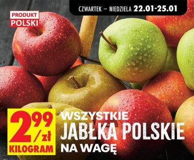 Jabłka polskie na wagę - wszystkie odmiany promocja w Biedronka