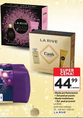 Zestaw kosmetyczny LA RIVE Touch of Woman woda perfumowana + żel pod prysznic + woda toaletowa + żel pod prysznic promocja w Intermarche