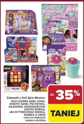 Zabawki Spin Master: KOCI DOMEK GABI, DORA, KINETIC SAND, PSI PATROL, AKADEMIA JEDNOROŻCÓW, KOSTKI RUBIKA, JAK WYTRESOWAĆ SMOKA, RUBIKS promocja w Carrefour Market
