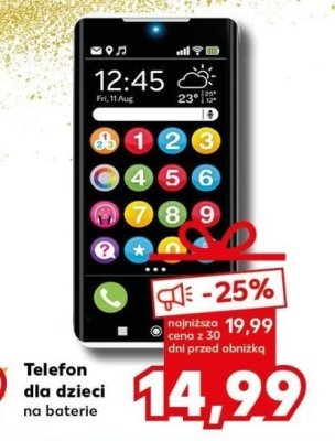 Telefon dla dzieci na baterie promocja w Kaufland