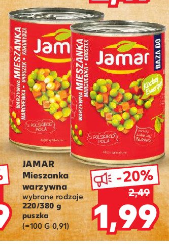 Mieszanka groszek-marchewka-kukurydza Jamar promocja
