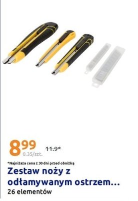 Zestaw noży z odłamywanym ostrzem promocja w Action
