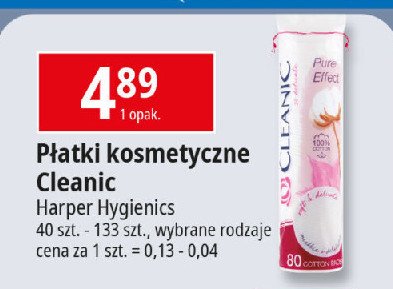 Płatki kosmetyczne pure effect okrągłe Cleanic promocja