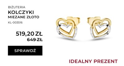 Kolczyki mieszane złoto promocja w Briju