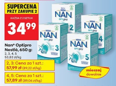 Mleko modyfikowane Nan Optipro 5 promocja w Biedronka