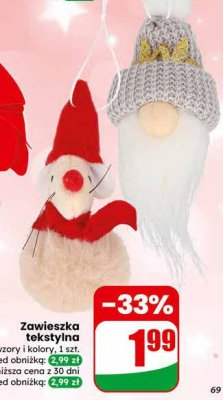 Zawieszka tekstylna promocja w Dino