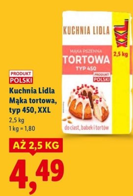 Mąka tortowa typ 450, XXL promocja w Lidl