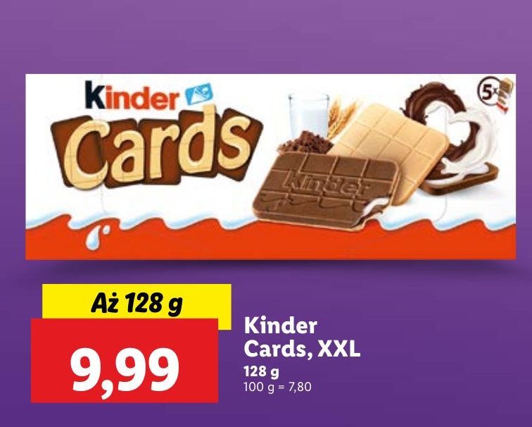 Herbatniki czekoladowe Kinder cards promocja