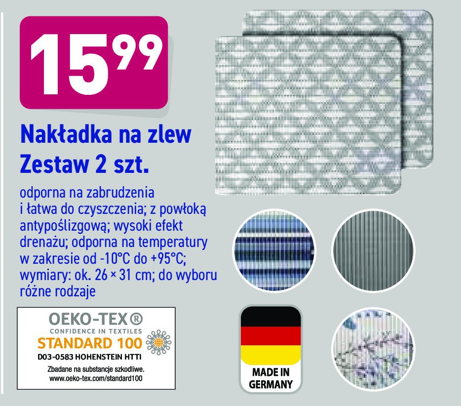 Nakładka na zlew 26 x 31 cm promocja
