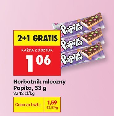 Herbatnik mleczny, 33 g promocja w Biedronka