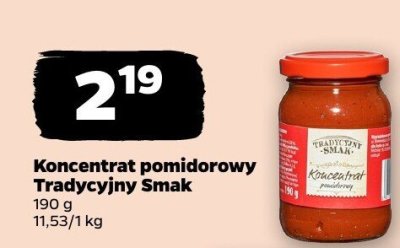 Koncentrat pomidorowy Tradycyjny Smak promocja w Netto