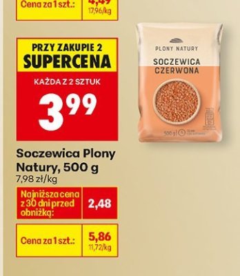 Soczewica Płony Natury, 500 g promocja w Biedronka