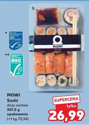 Sushi duży zestaw Mowi promocja w Kaufland