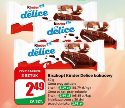 Biszkopt Delice kakaowy promocja w Dino