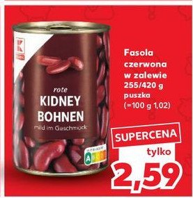 Fasola czerwona w zalewie K-classic promocja w Kaufland