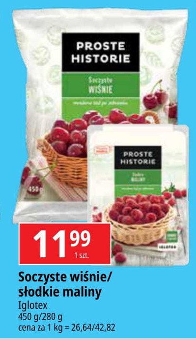 Maliny Iglotex proste historie promocja w Leclerc