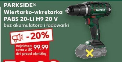 Wiertarko-wkrętarka akumulatorowa PABS 20-Li H9 20 V promocja w Kaufland