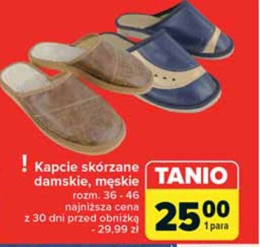 Kapcie skórzane męskie 36-46 promocja