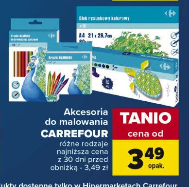 Blok rysunkowy kolorowy a4 Carrefour promocja